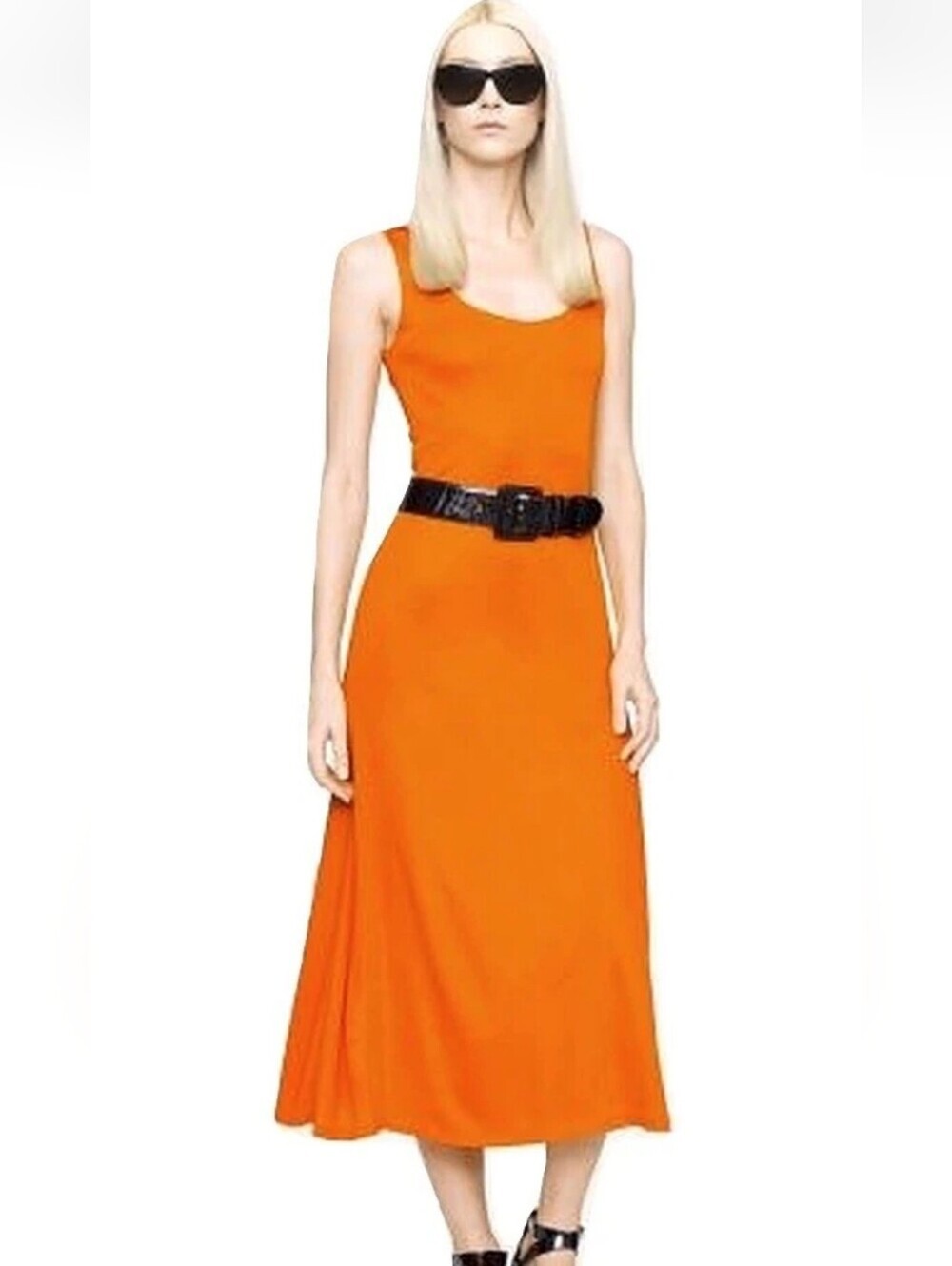 Ralph Lauren Black Label Orange Maxi Dress 4 MSRP: $1,198.00